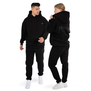 SMILODOX Hoodie & Jogginghose Set Unisex, hoher Baumwollanteil Sweatpants Sweatshirt, Dicker Stoff, Oversize Fit Pulli & Jogger, perfekt für kalte Tage, ideal für Freizeit und Sport im Sale